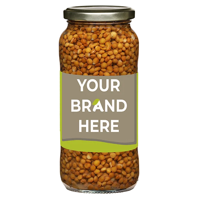 Top Canned Brown Lentils Extra Spanish Quality Legumes Preserves Ready to eatCooked Lentils in jar with Private Label