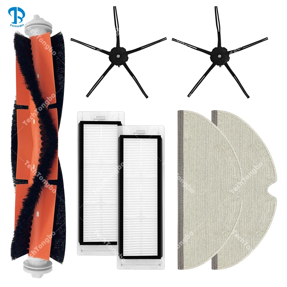 Main Brush Side Brush Hepa Filter Mop Cloth Fit for Xiaomi Roborock S4 S5 S6 Series S4 / S5 / S6 / T60 Accessories