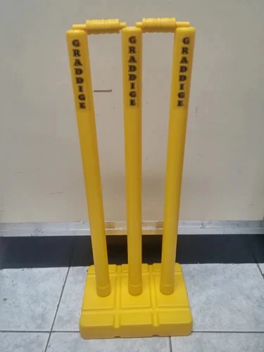 Kids Outdoor Sports Equipment-Full Plastic Cricket Set Featuring Beach Cricket Bat & Stumps Including Ball for Field Instruction