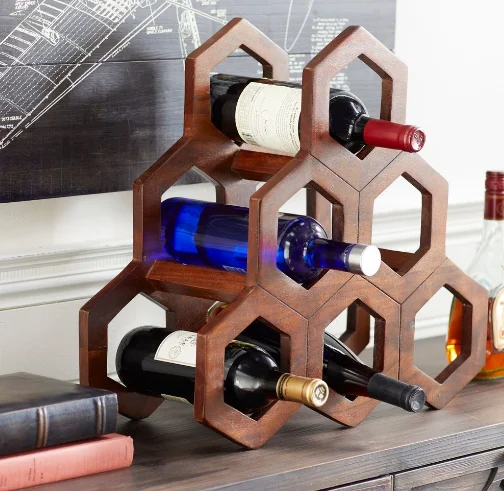 Unique Style Wine Rack for Bar Party Home Wine Bottle Rack Customizable Display Rack for Wine by Indian Exporter