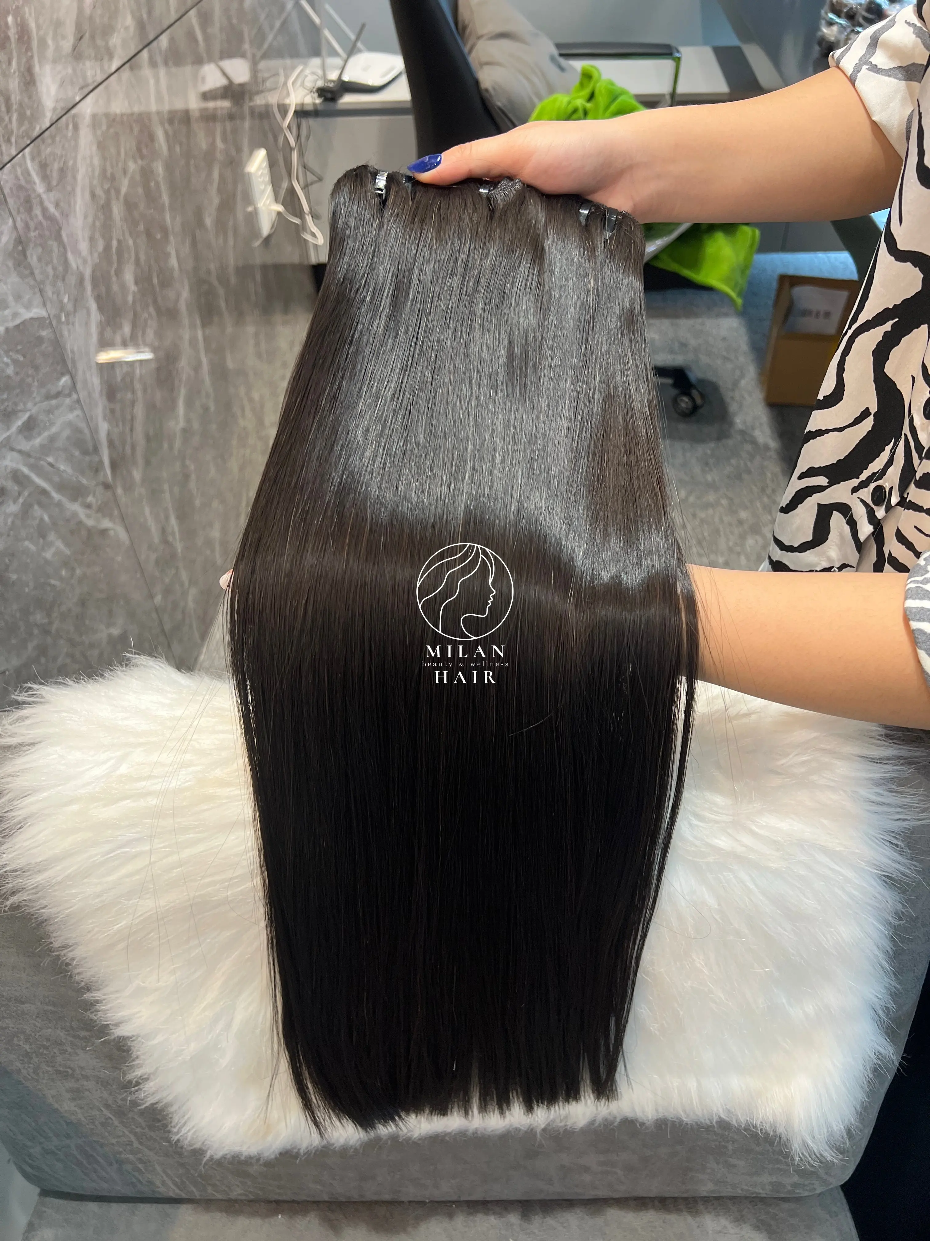Factory price bone straight vietnamese double drawn virgin hair extensions wholesale natural color