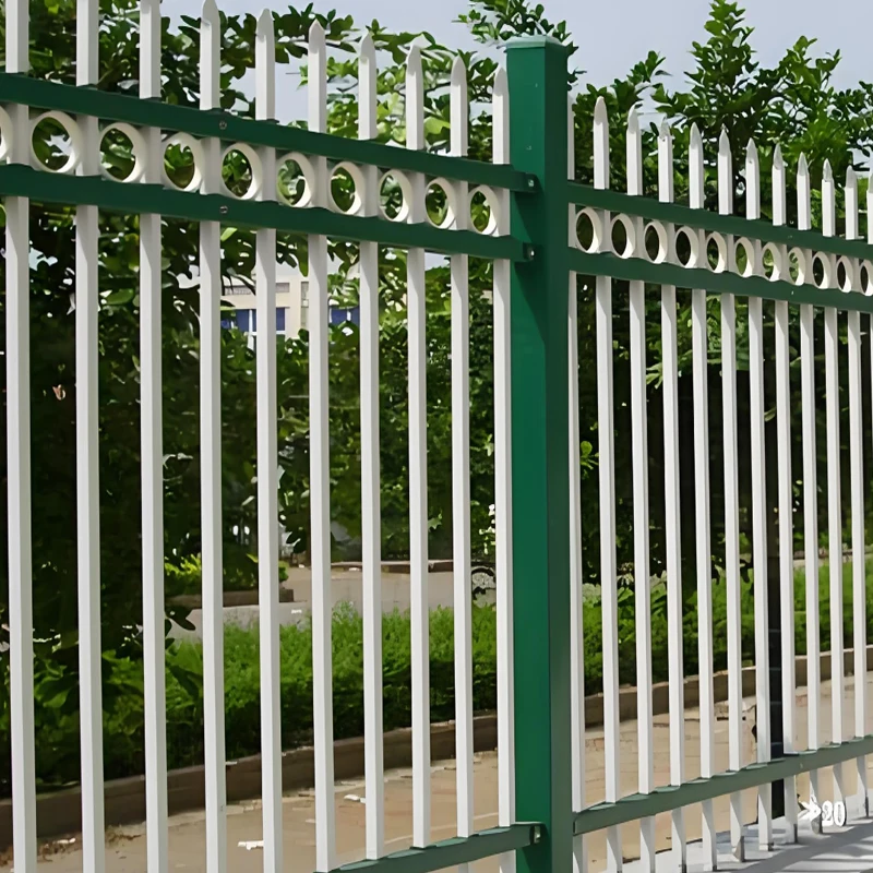 M Modern Design Outdoor Security Privacy Iron Plates Metal Steel  Galvanized Fence  Zinc-coated Fence Metal Picket Fence