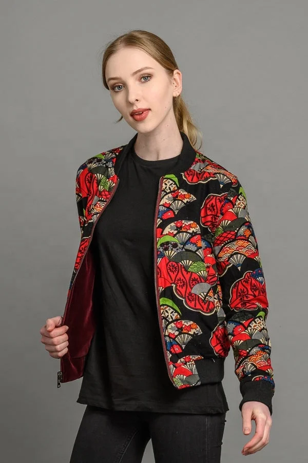 Custom Men Bomber Jacket Wholesale Autumn Lightweight Varsity Jackets with All Print Floral bomber jacket Manufacturers Pakistan