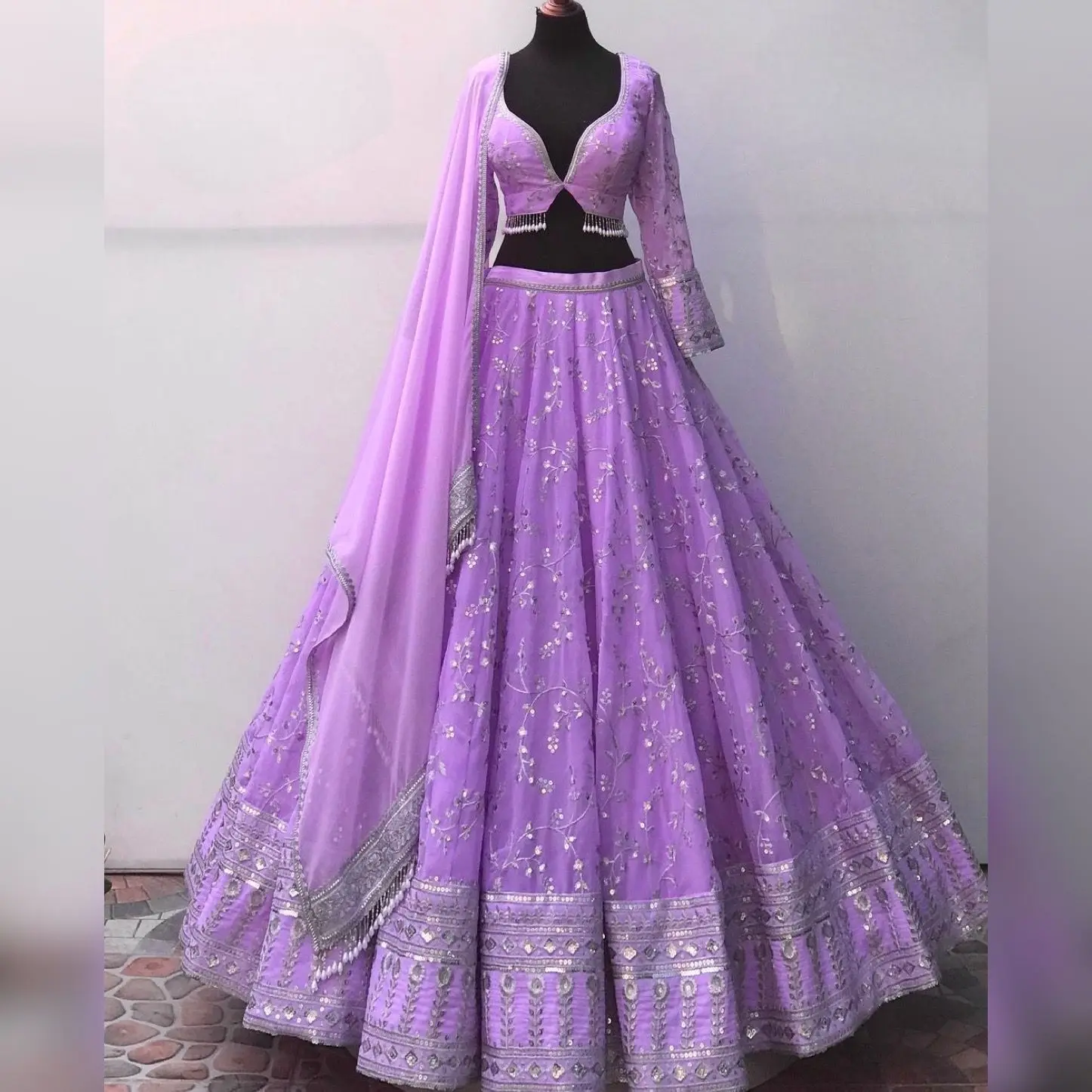 New designer Lehenga -Choli In New Fancy Style lehnga Faux Georgette fabric Handmade Bulk Product