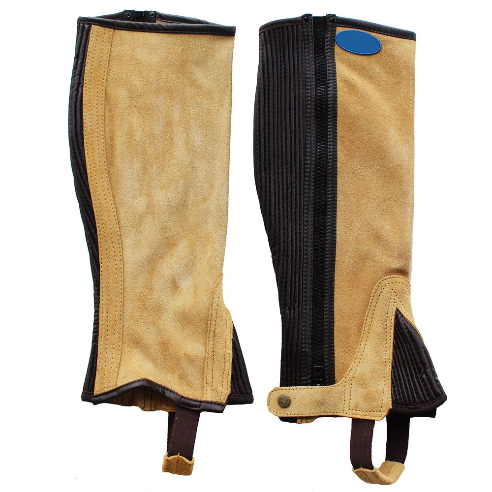 Cowhide Leather Horse Riding Chaps new stylish custom design kids horse riding chaps half chaps unisex