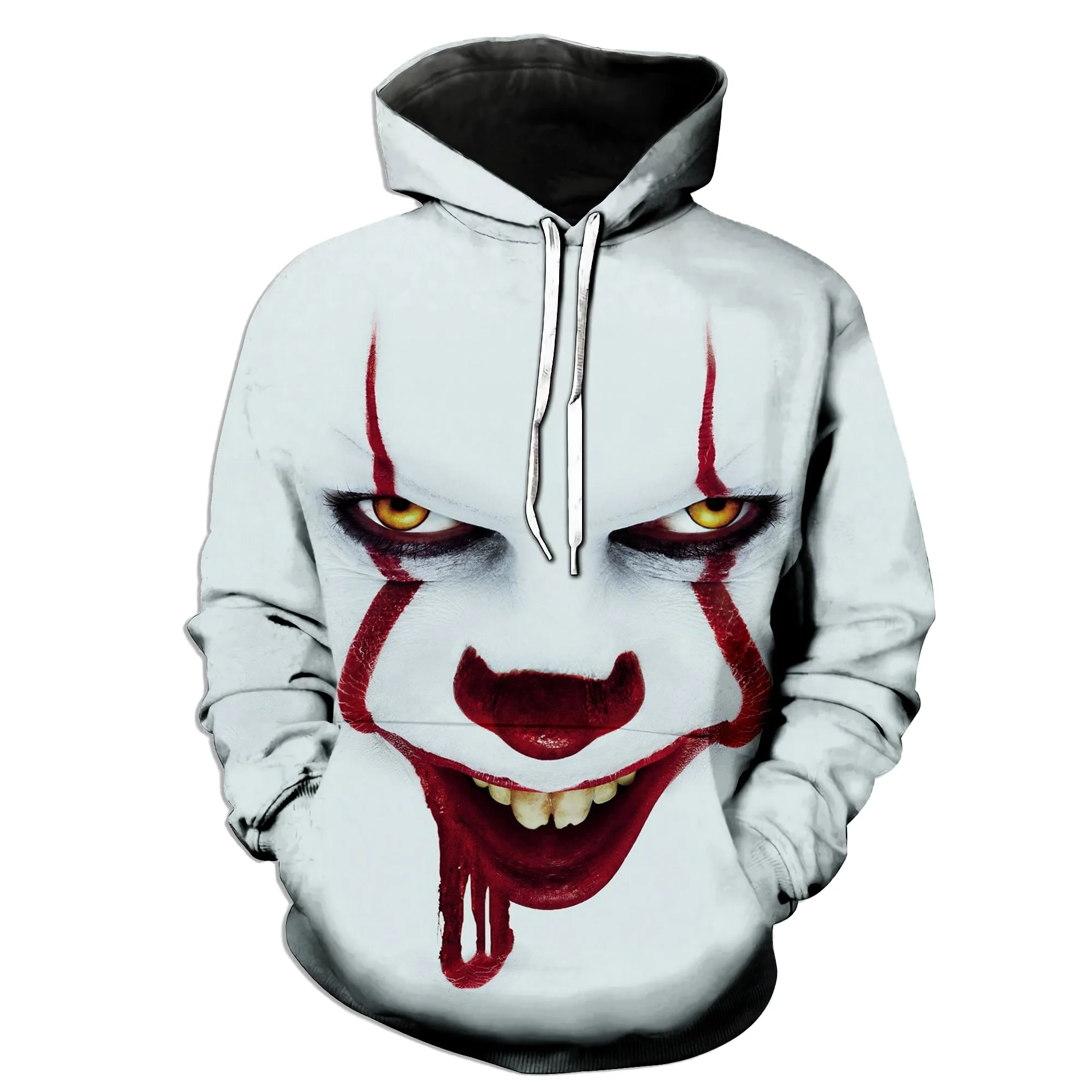Hot Joker 3D Printed Hoodies Men Horror Movie Men Casual Fashion Funny Oversized Pullover Hoodies
