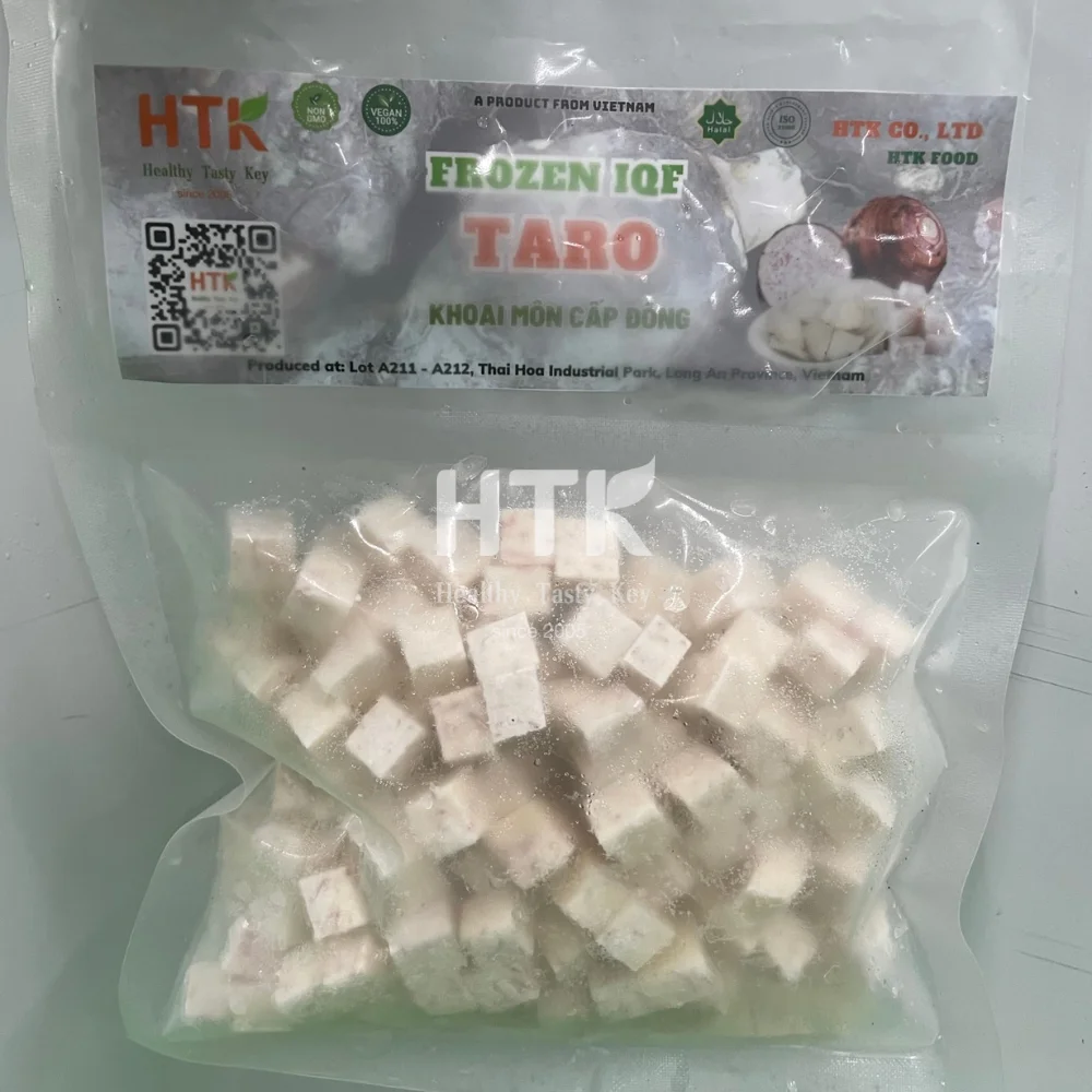 Factory bulk offer FROZEN IQF TARO ROOTS Cut 1/4 Halves Sliced Chunk Diced Cube Made In Vietnam for Food & Beverage
