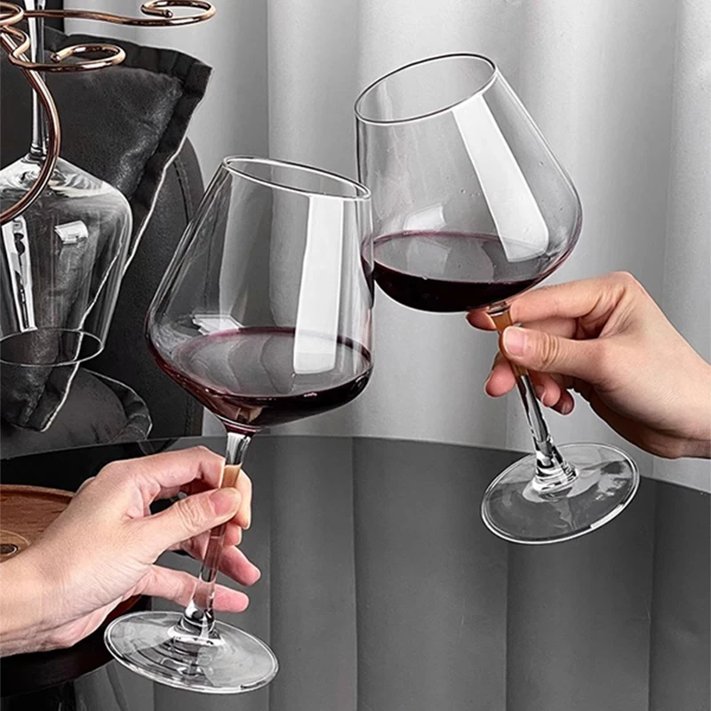 Crystal Transparent White Wine Goblet Stemware Cup Rack Decanter Commercial Wine Glasses Gift Sets