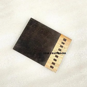 Natural Decor Rattan & Wood Cheese Cutting Board Rattan Charcuterie Board Butcher Pad Placemat Kitchen top From SCI India