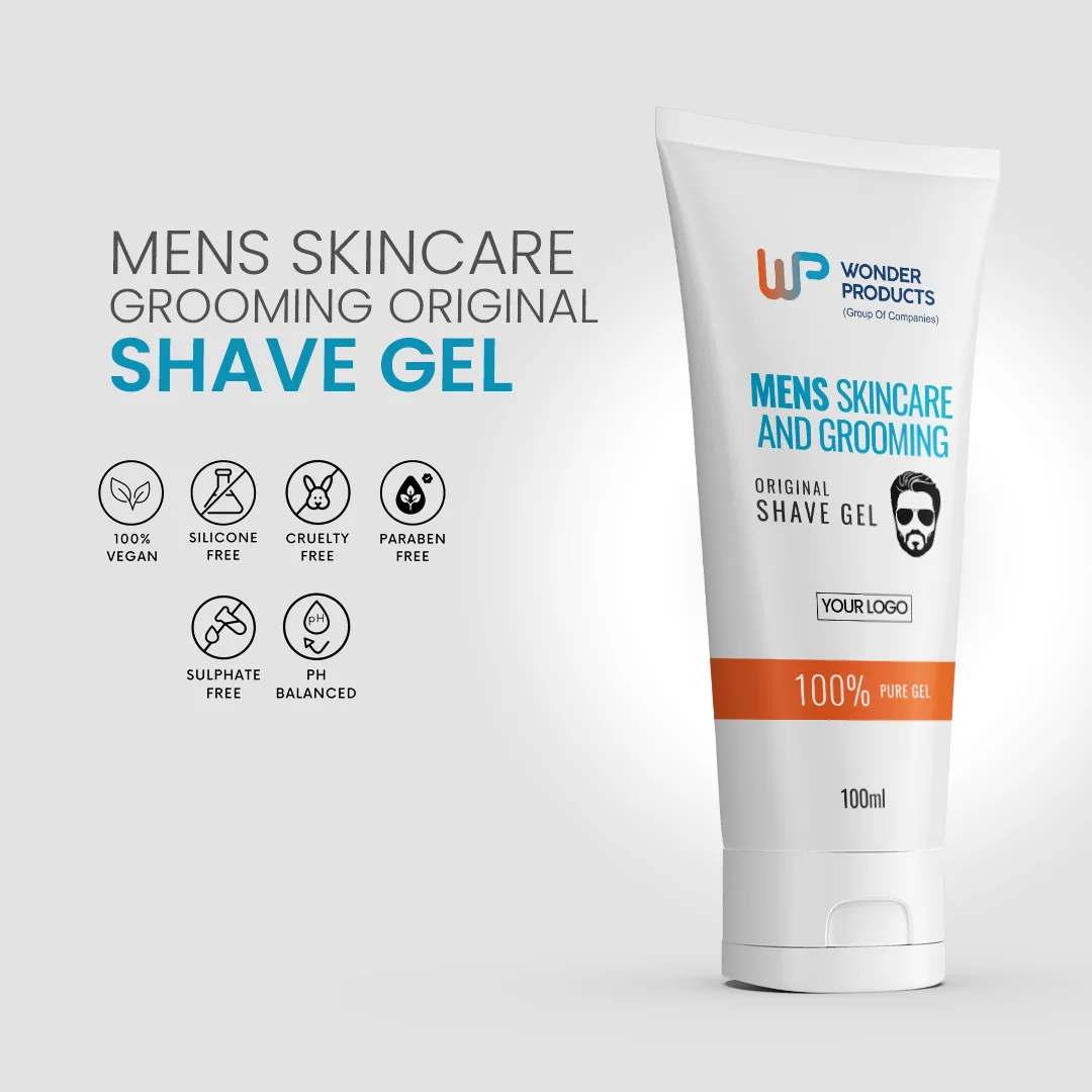 OEM/ODM Men Grooming Shaving Gel 100ml for all skin types with customized logo available
