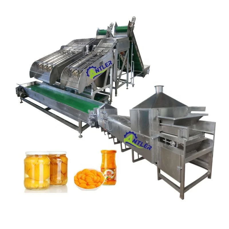 Top quality canned peach in syrup processing plant / peach canning line
