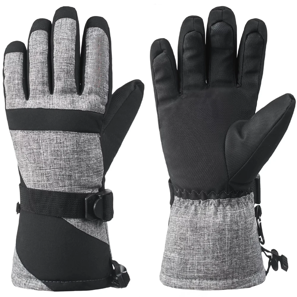 Winter Keep Warm Touch Screen Ski Windproof Gloves / Factory Sale Heat-Resistant Adjustable Unisex Ski Gloves