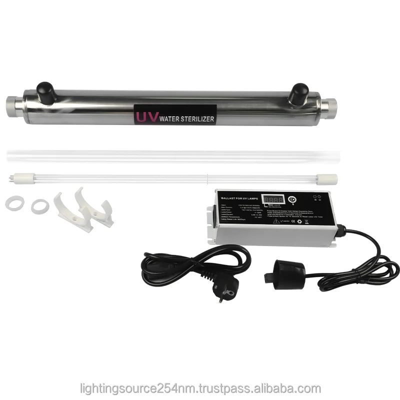 10W 25W 30W 55W UVC lamp 1GPM 2GPM 6GPM 8GPM uv water sterilizer for Whole House Water Disinfection 304SS UVc timing ballast
