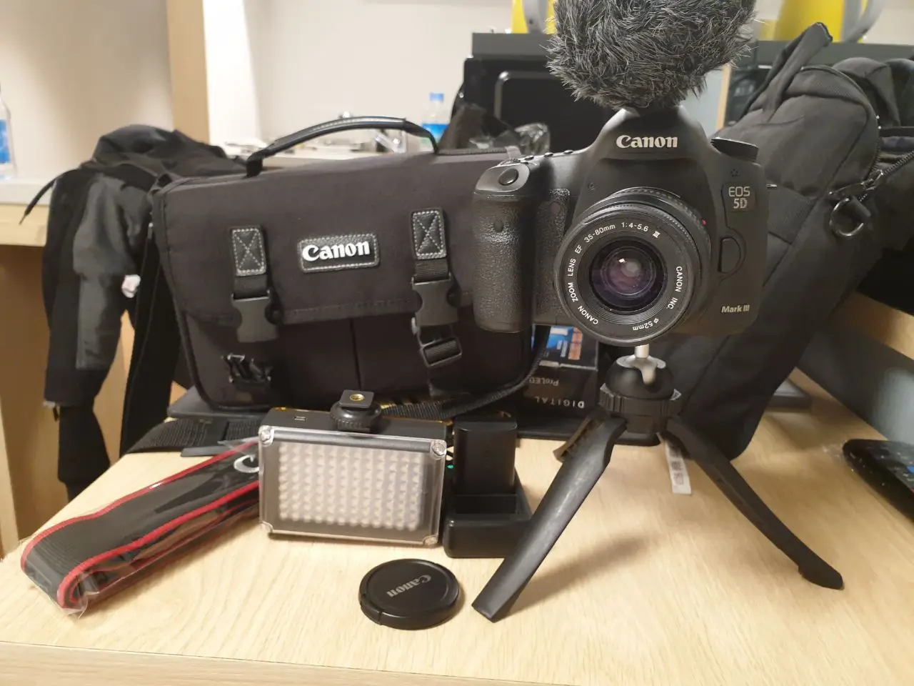 Недорогой высококачественный черный дизайн высшего качества для DSLR-камеры Rebel T7 с 2 объективами 6k креплением объектива EF