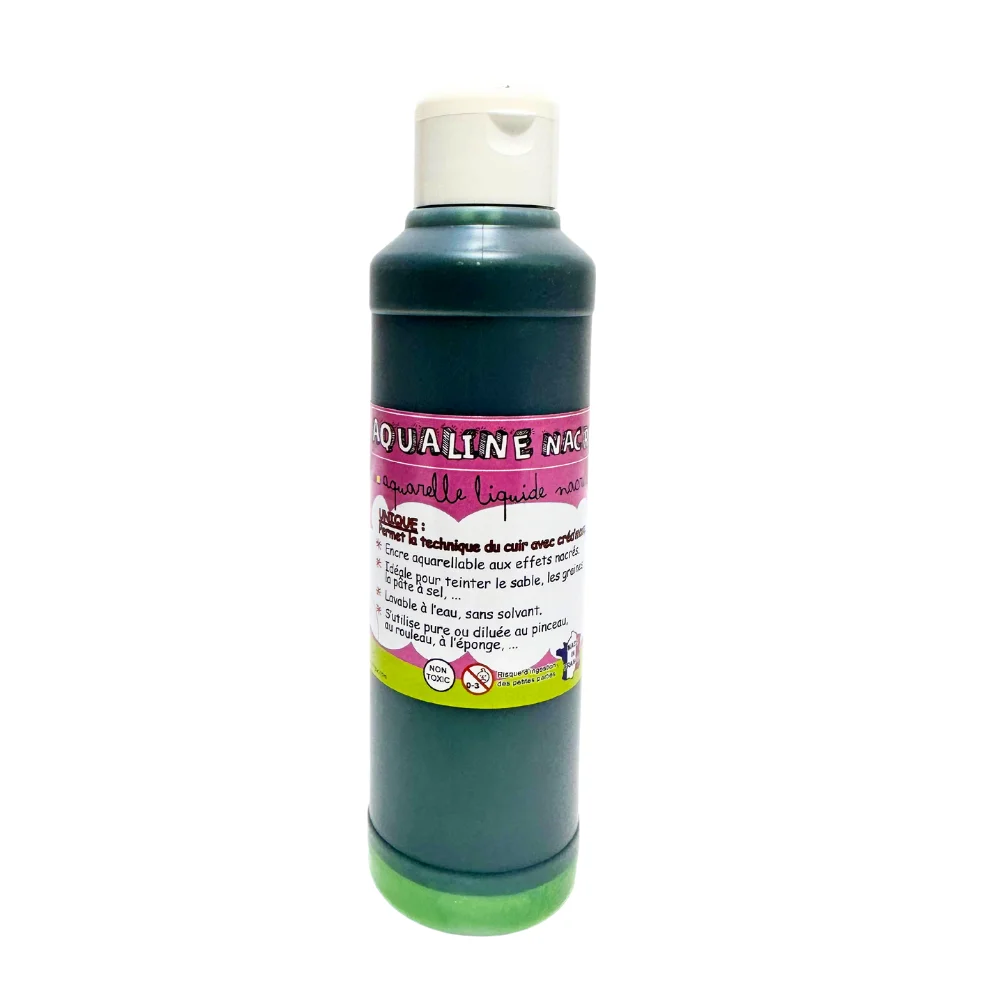 8 Bright Colors 250 mL Pearly Eco-friendly Water-Based Baby Safe Ink Arts-Made FRANCE Washable for Schools and Homes