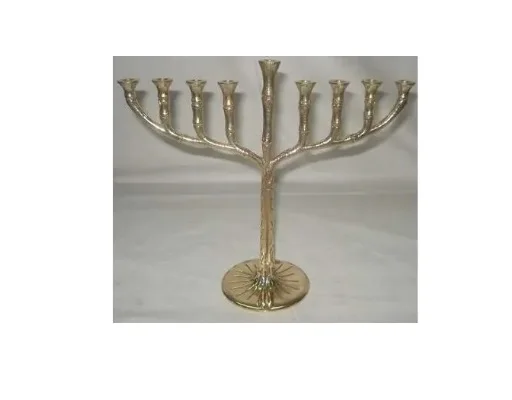 Best Seller Handmade Jewish Candlestick Holder 21 High Menorah Durable Brass Aluminium Home Decor Gifts Chanukah Hanukkah