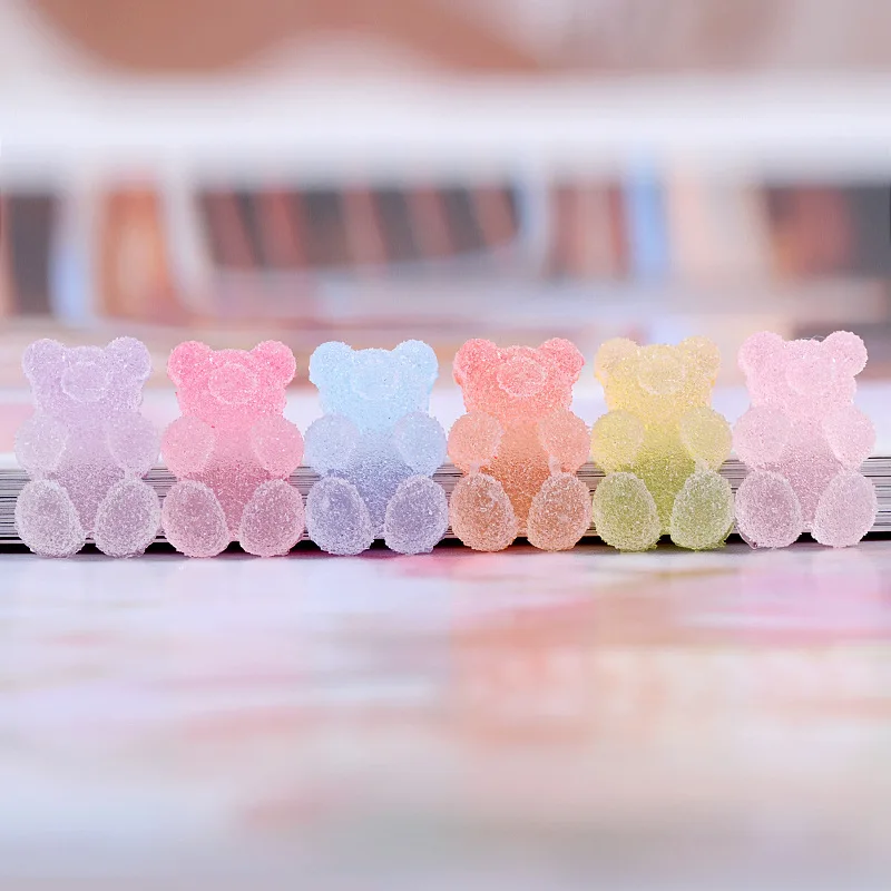 1 1x1 5 см радужные конфеты медведи кабошон блестящие подвески из смолы DIY Модный чехол для мобильного телефона декоративные аксессуары