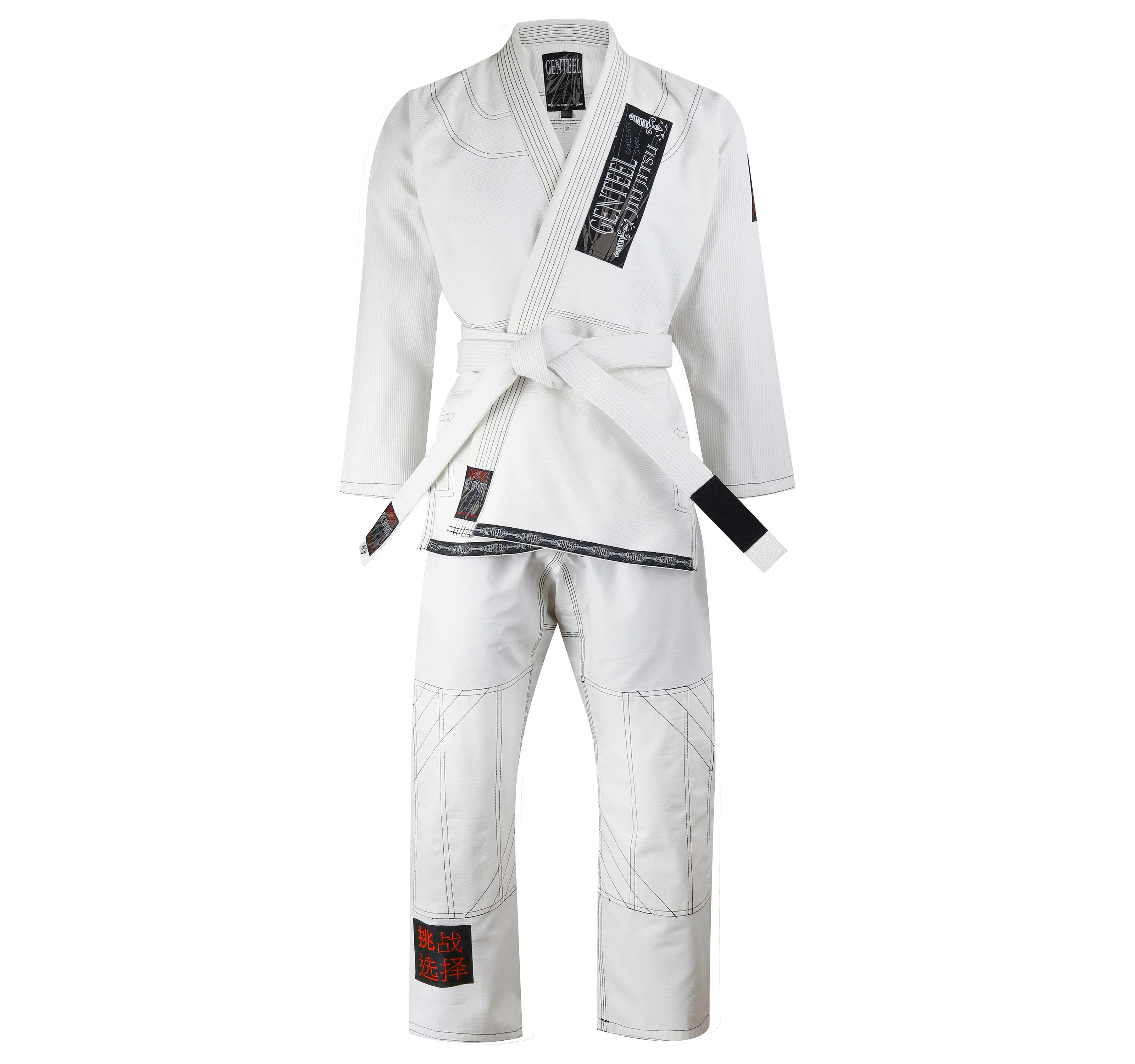 Genteel jiu jitsu kimonos белые бразильские джиу-джитсу Gi с индивидуальными фирменными логотипами и материалом премиум качества фирменные кимоно bjj