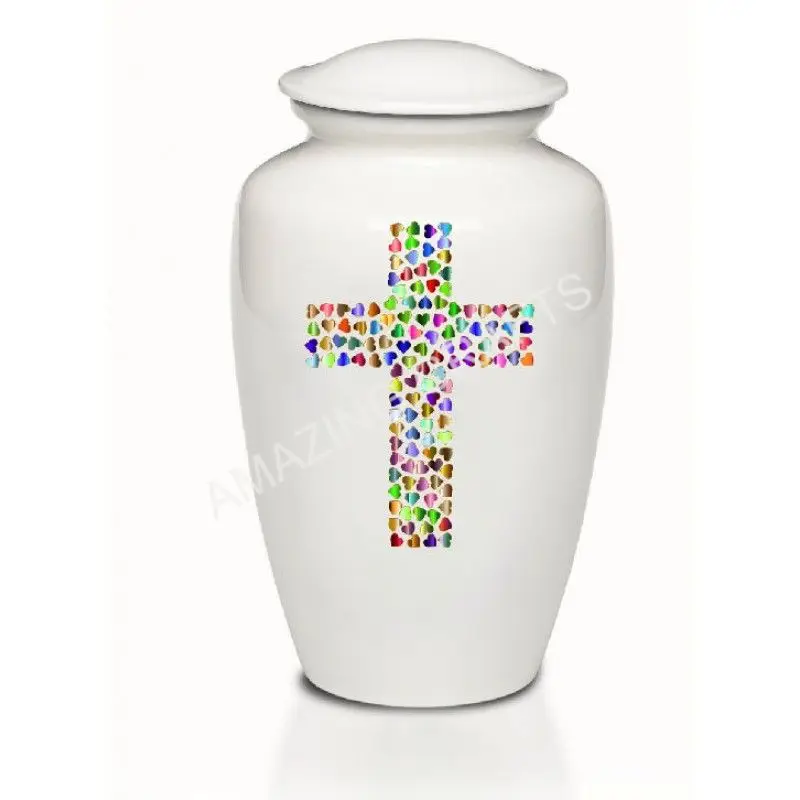 Diamond Black Beautiful Best Wholesale Cremation Urns Plain Color Cheap Aluminium Cremation Urn for Human Ashes by ACW