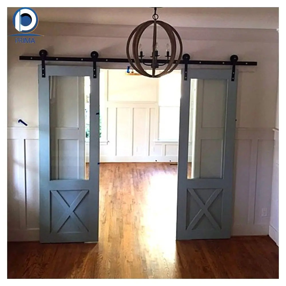 Prima Barn Door Soundproof Interior Door Oak Wooden Sliding Barn Doors For Bedroom