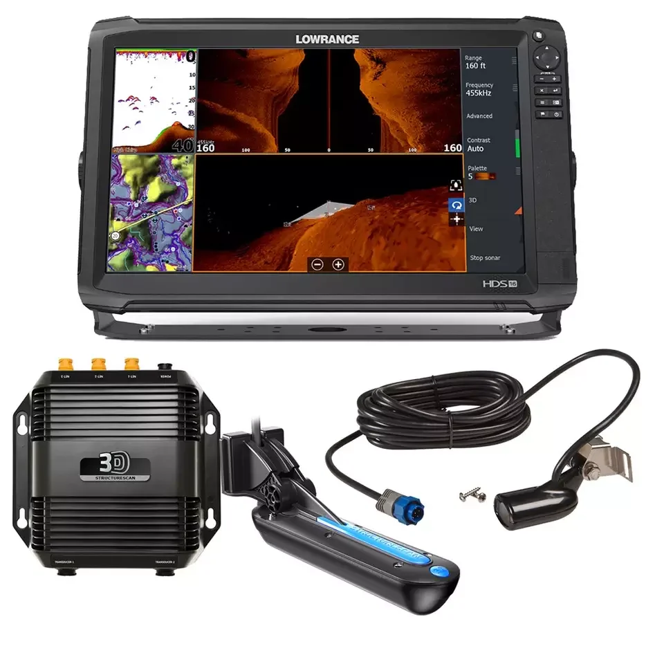 LUCKY Bait Boat Long Range Wireless Sonar Sensor Long Range Lowrance HDS-16 Carbon MFD w/HST-WSBL & StructureScan 3D Bundle
