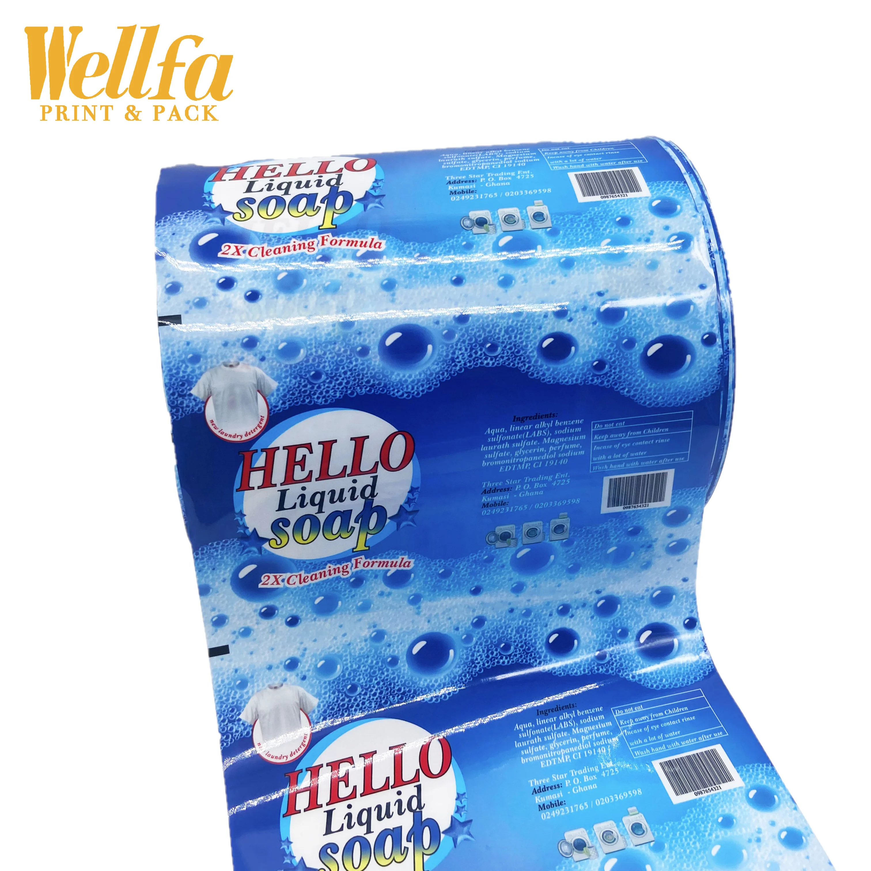 Factory Custom Printing OEM Glossy Lamination Plastic Packaging Roll Film For Liquid