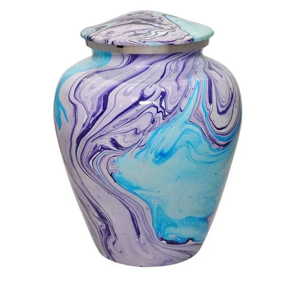 Зеленый и черный узор из оникса мрамор дизайн цвета похоронные кремации набор 2 урны для вашей любви Домашние животные алюминия