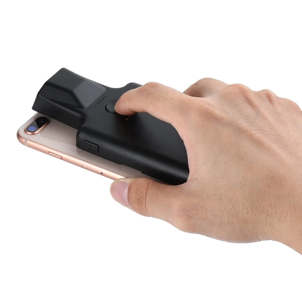 Customized Mobile PDA Scanner Adapter Handhold Portable Scanning Gun Mobile Phone Back Clip BLT Connected Scanner