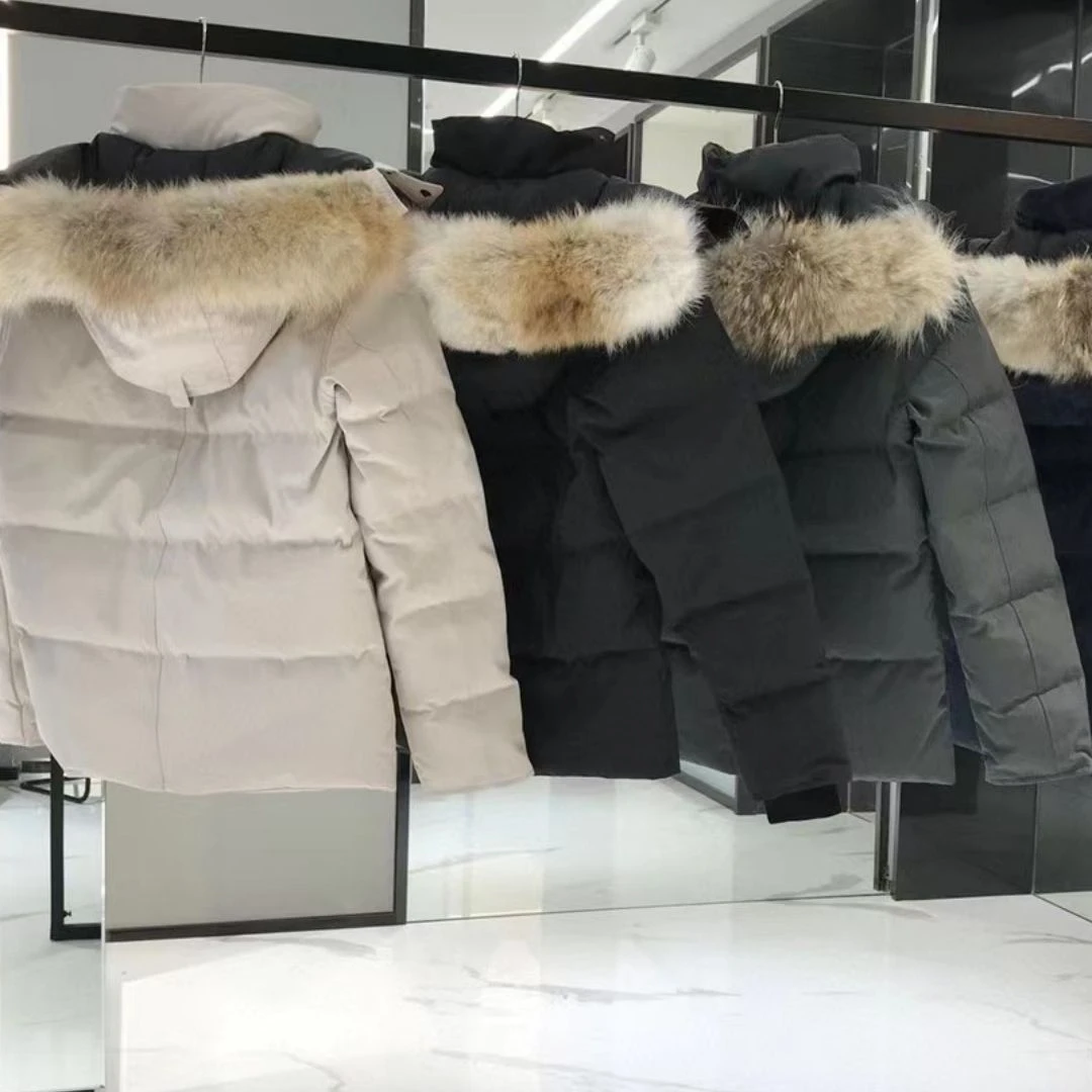 Canada Style Winter Jacket Men Duck Goose Down Coat Raccoon Fur Waterproof Hooded Thick Warm Parka Outerwear