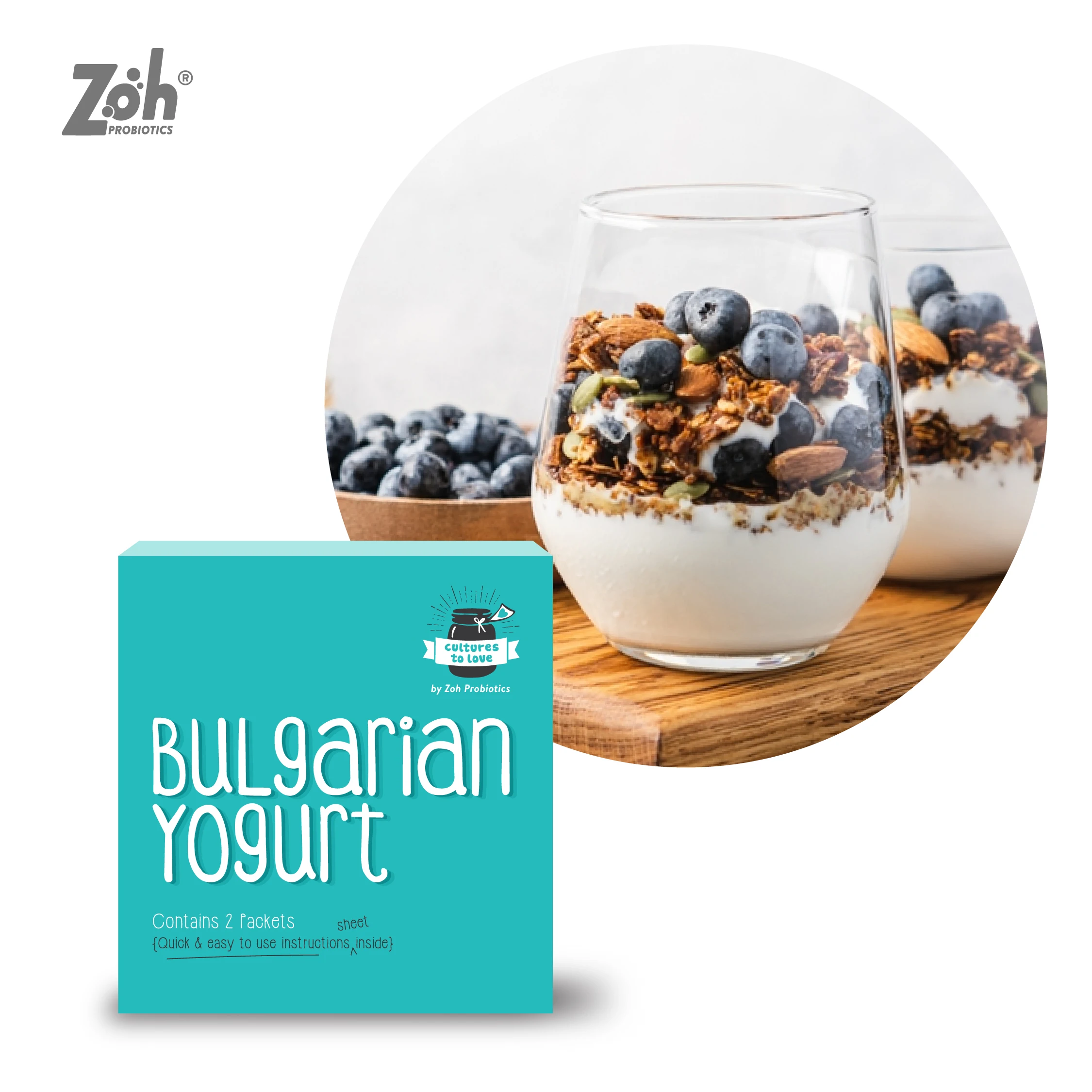 Вкусный порошок биотического болгарского йогурта для улучшения здоровья и фитнеса доступный оптом