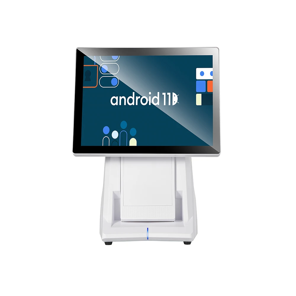 android 11 pos terminal 2GB RAM Touch screen pos system 4G NFC QR barcode scanner with 58/80mm thermal printer