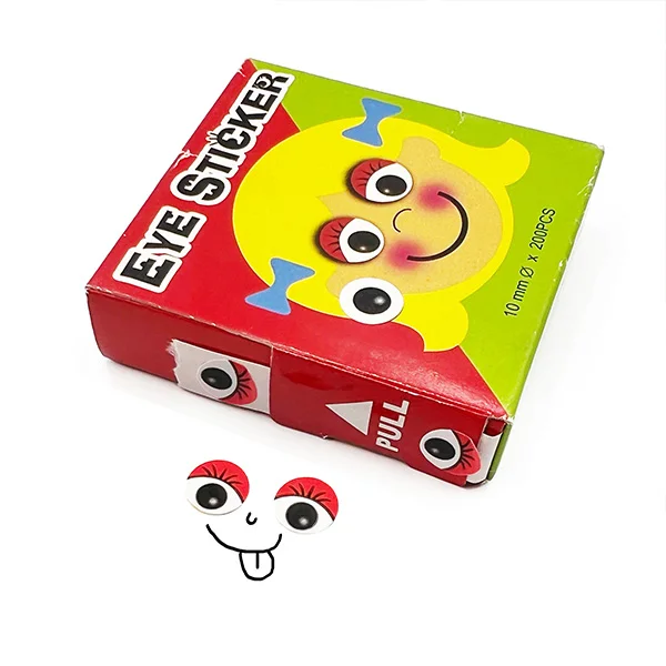 10mm Craft Eye Stickers With Eyelashes