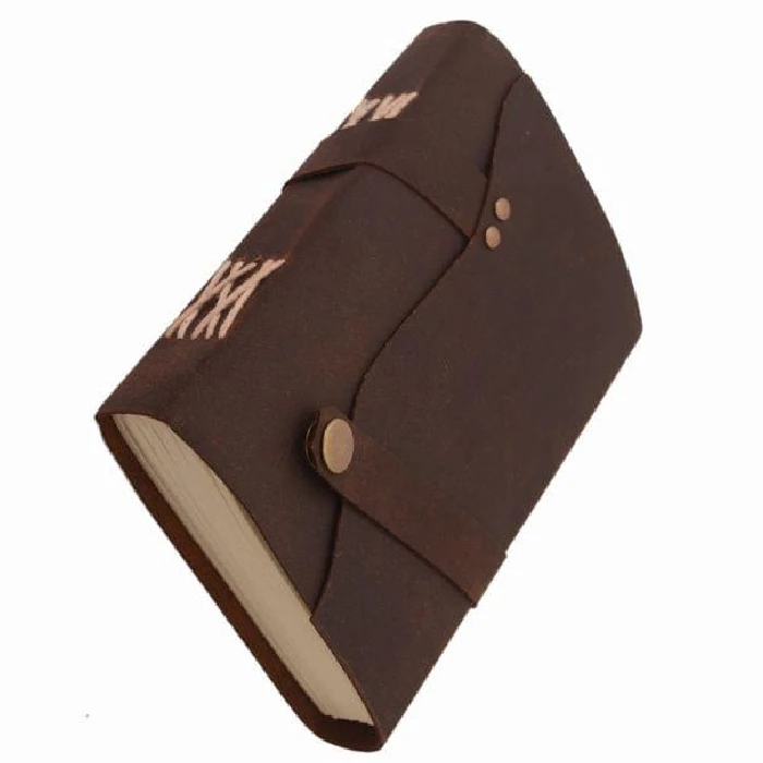 Antique Handmade vintage genuine Leather Bound Daily Notepad diary For Writing Notebook Unlined Paper calligraphy sketchbooks