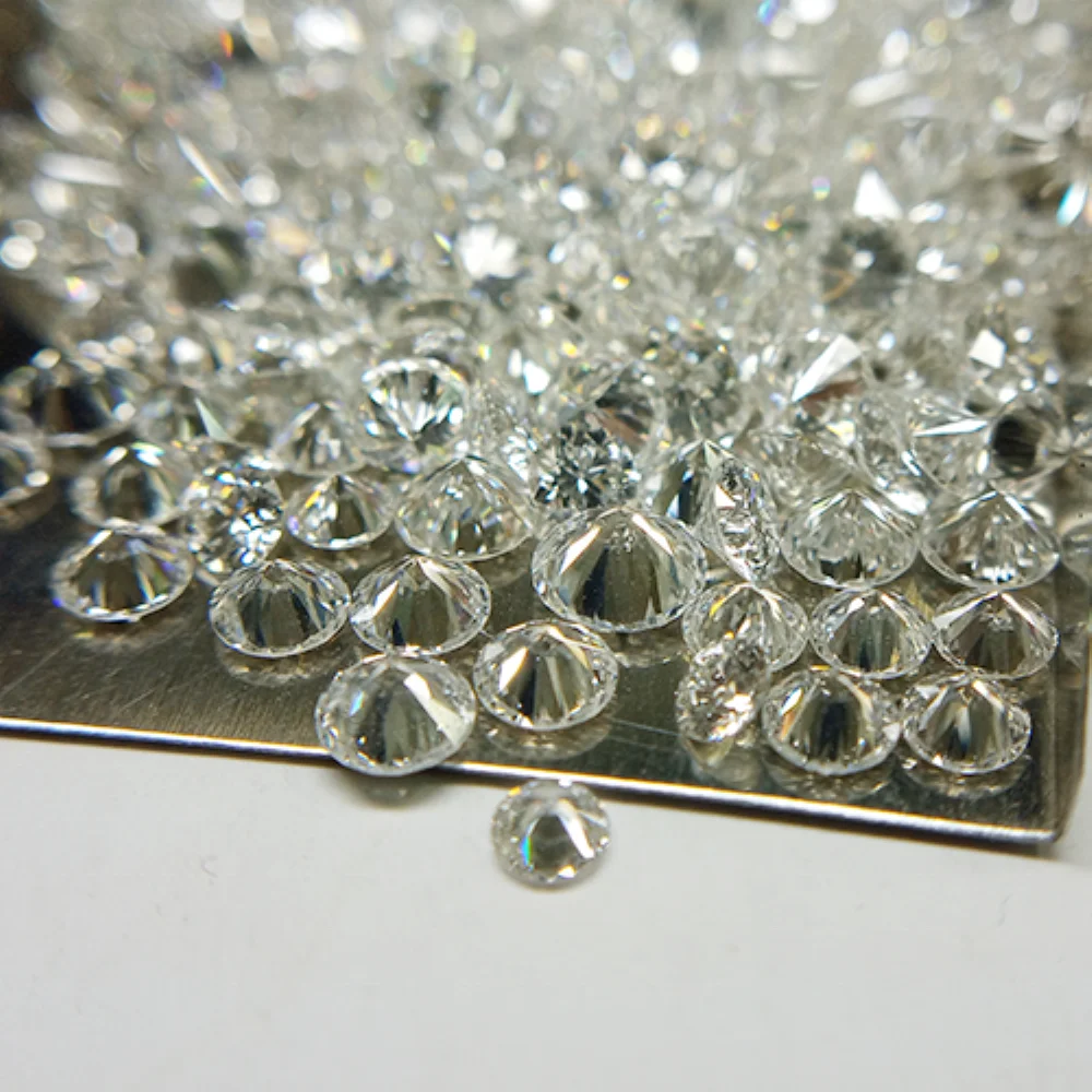 Hot Sale DEF Color VVS Loose Diamond HPHT Crushed Stone Round Cut Created Polished Lab Grown Diamond