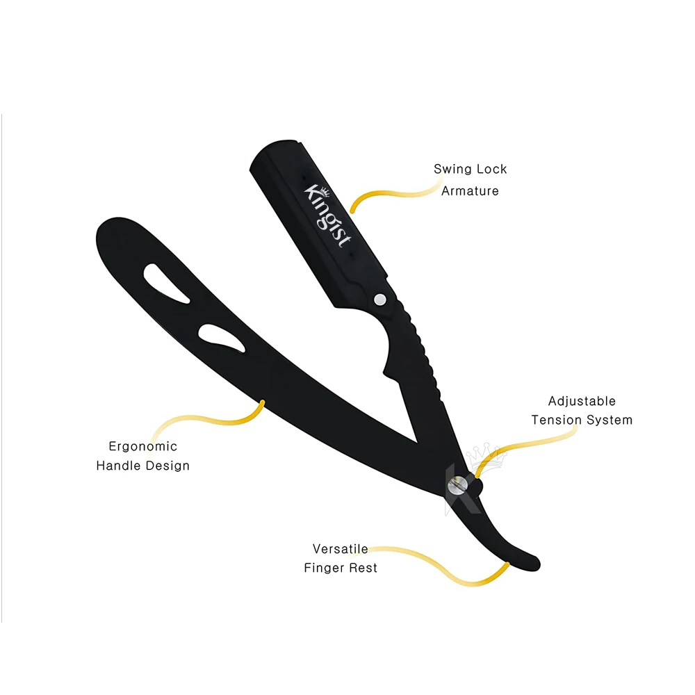 Barber Razor Stainless Steel Custom Logo Single Blade Shaving Razors High Quality Cut Throat Barber Shaving Razor