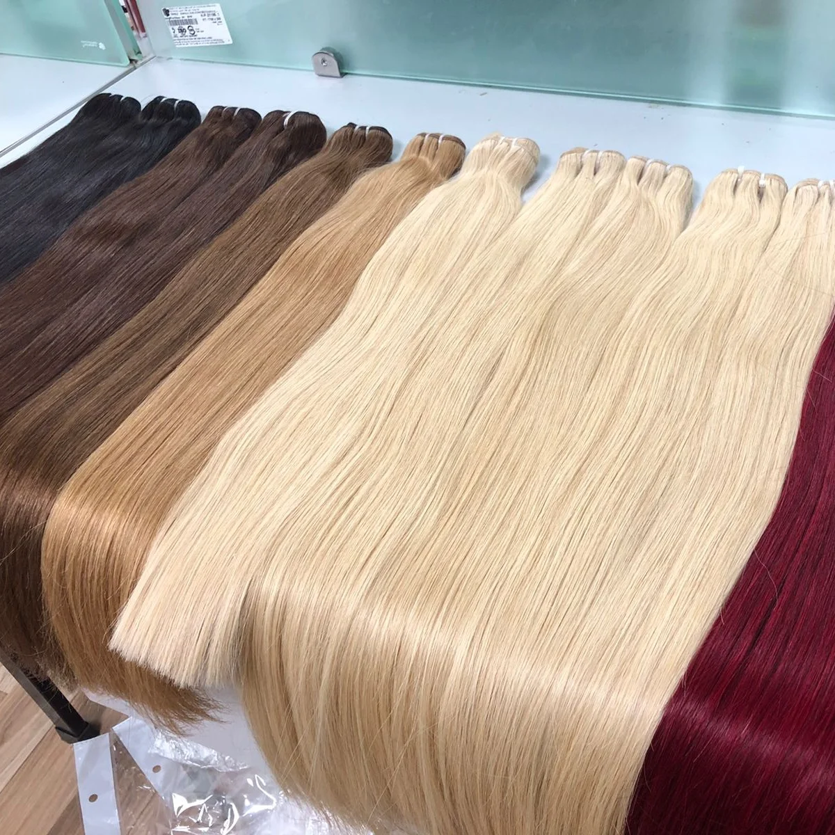 Natural Straight Vietnam Hair Bundles 20 inches Super Double Drawn  from BIGG Manufacturer Human hair weave to do Wig