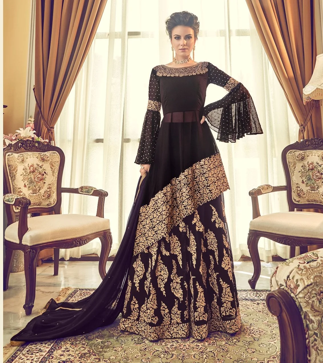 Latest collection 2021 Anarkali suit with heavy embroidery and stone work / wedding dress / traditional dress