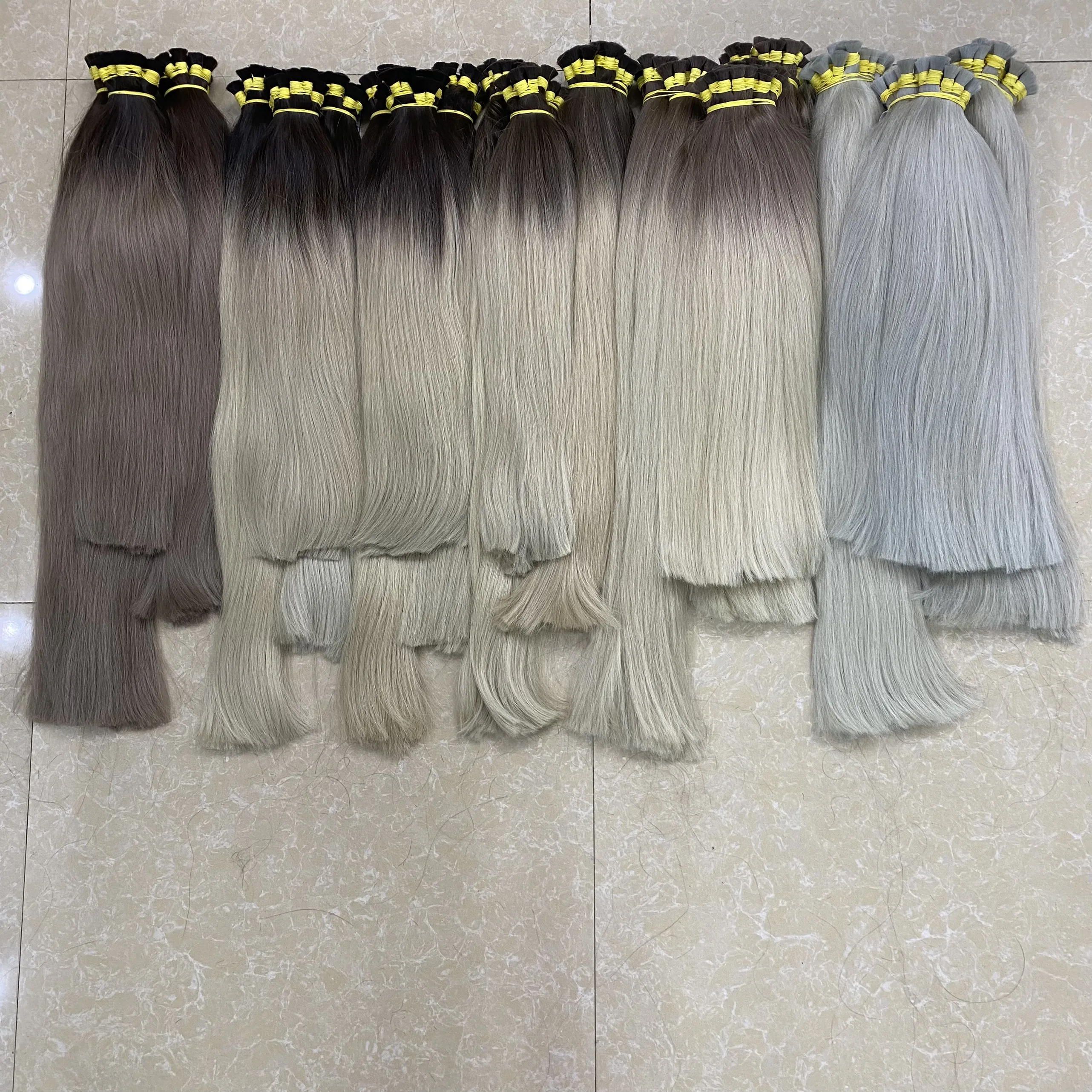 Ombre Wavy Natural Vietnamese Human Hair colored palette hairshop