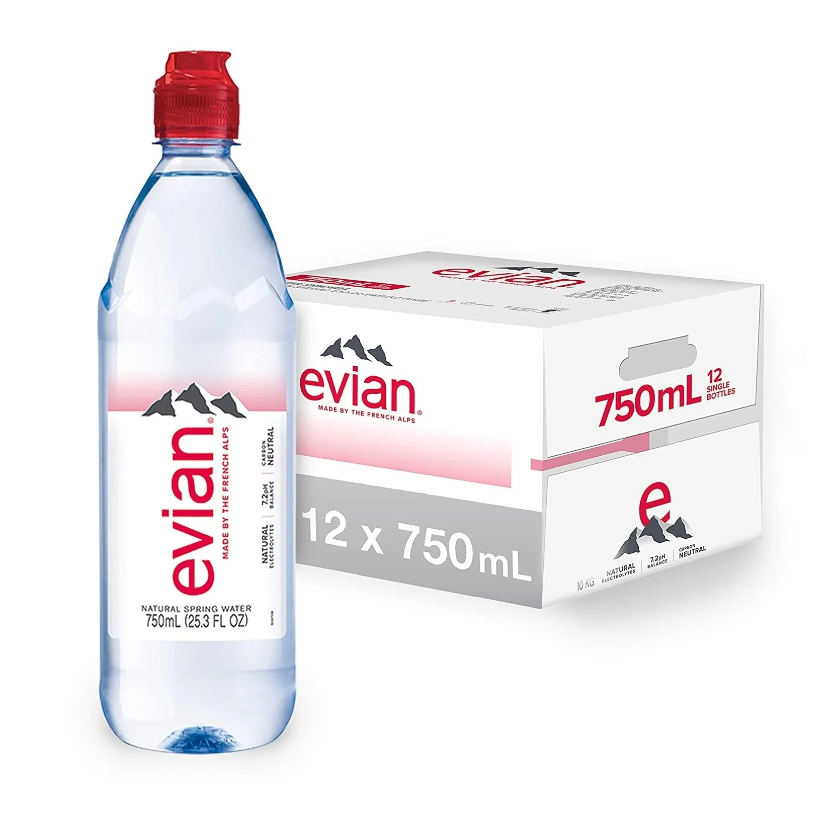 Эвиане с изображением природы весной воды (1.5L / 12pk), цены на Evian оптовая продажа бутилированной воды, минеральная вода evian 330 мл