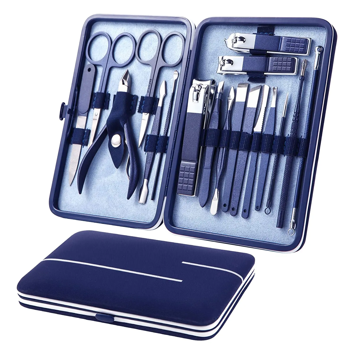 New professional SPA Manicure Nail Care Tools Set 7pcs Leather Case Portable Manicure Pedicure kit