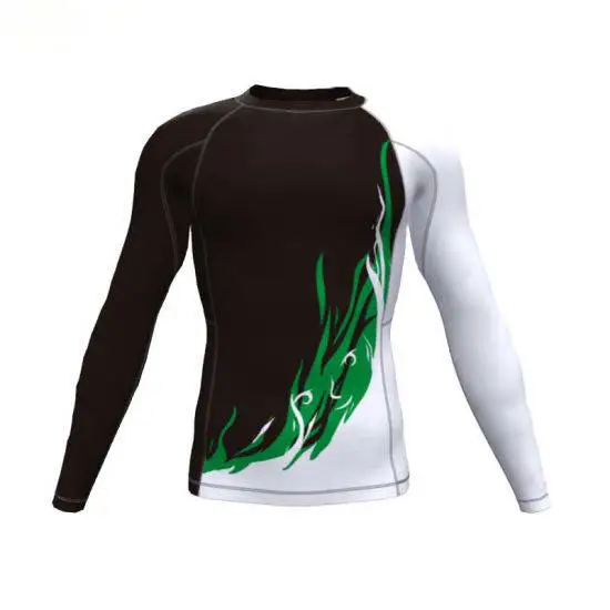 2023 Customized Design MMA Blank Rash Guard BJJ Rash Guard With Your Logo / Custom Design Made Logo Rash Guard