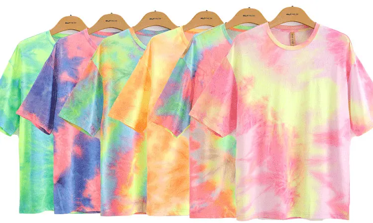 Best Hot Selling Custom Made Logo And Design Printed Tie Dye Pullover Men Casual Woven T-Shirt For Men