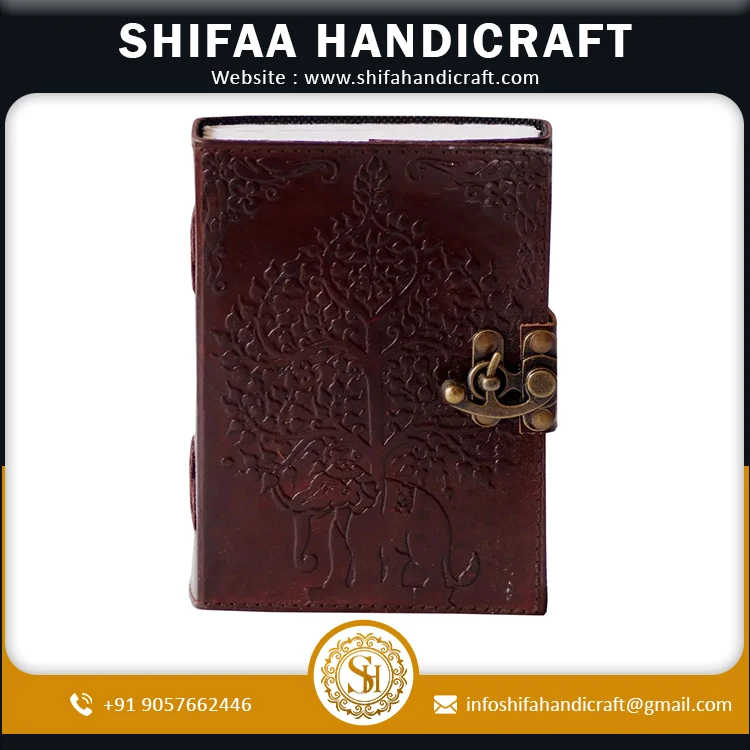 Vintage Customizable Hardcover Leather Journal with Custom Printing Handmade Notebook Daily Notepad
