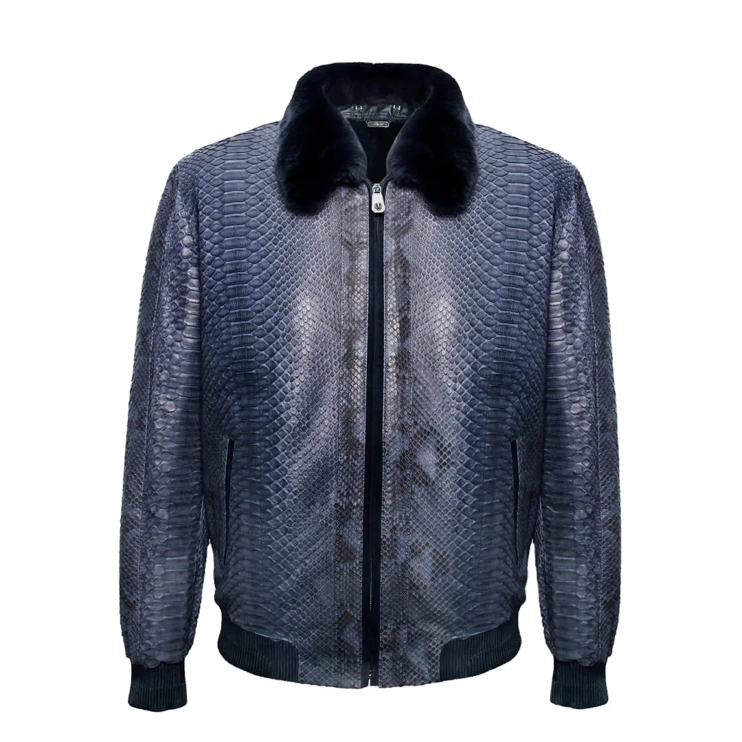 New Fashion Style Leather Flight Bomber Jacket Fur Collar Front Closure Zipper Velvet Lining Breathable Jacket