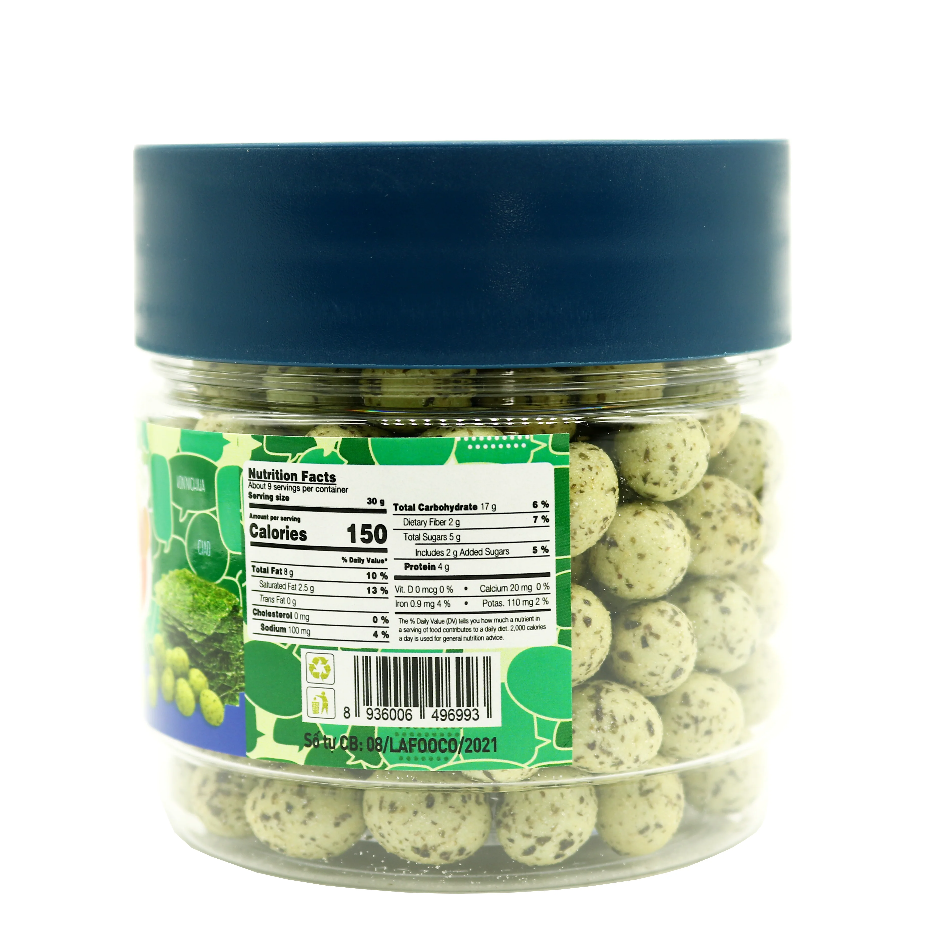 Арахис LAFOOCO с водорослями 200 г банка происхождение-Вьетнам натуральный