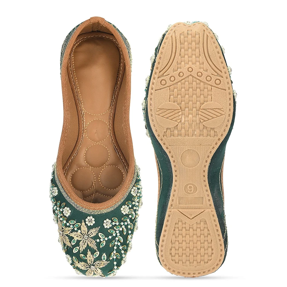 Khussa Shoe Women Indoor Flat Light Weight Mixed Colors Pakistani Khussa Shoes for Women