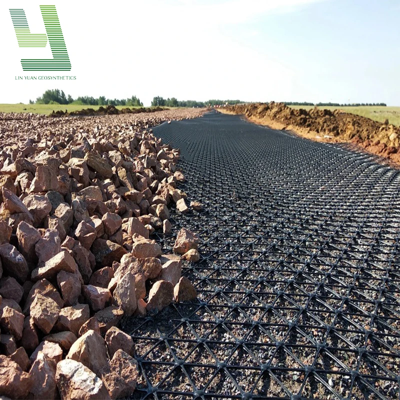Geomalla Plastic Geogrid Three Way Reinforced Plastic Geogrid Polypropylene Triaxial Geogrid Tx150 Tx160 Geomalla