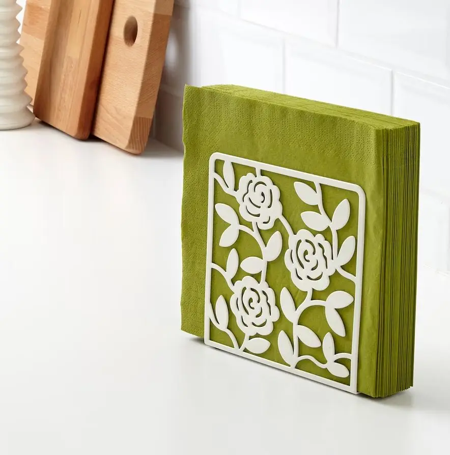 White Napkin Holder Wedding Usage Hotel Room restaurant Bar Tissue Box Made in India Handmade Commercial Buyers Best sell 2023