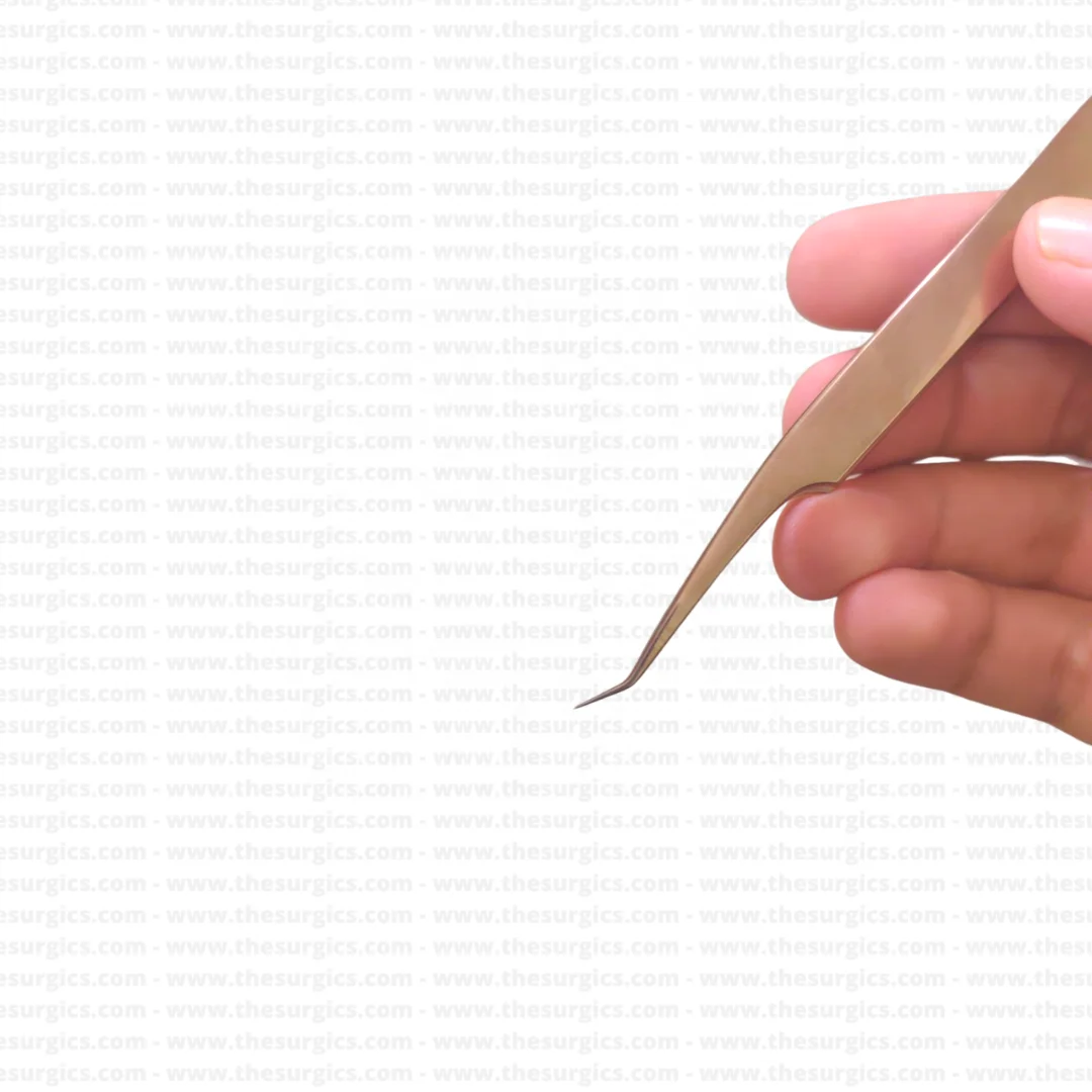 Gold Long Handle Isolation Tweezer Eyelash Extension Tweezers Custom Logo Private Label Stainless Steel Wholesale For Eyelashes