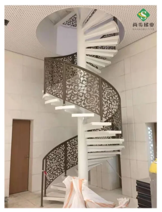 Decor balustrade steel railing Wrought Iron Fence laser cut Metal handrail for balcony decorative baluster staircase